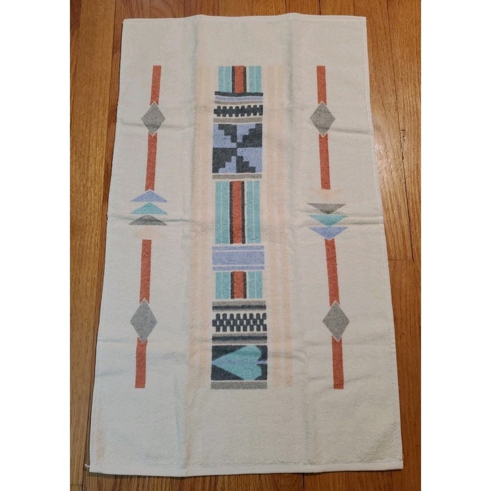 Vintage Cannon Royal Family Hand Towel Southwest Geometric Print